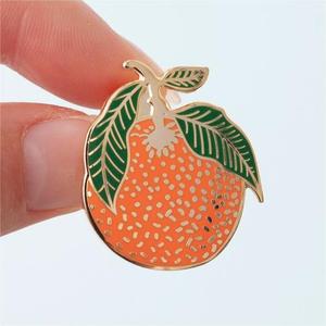 Épingle Usine personnalisé fruits émail dur peinture brillant or métal chapeau épingles Agrumes <span class=keywords><strong>Orange</strong></span> <span class=keywords><strong>Clémentine</strong></span> <span class=keywords><strong>Mandarine</strong></span> épinglette badge - Product Image 5
