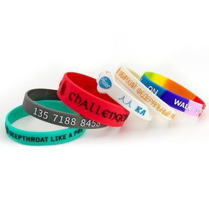 Pulsera Deportiva de Silicona con Inyección de Tinta Personalizada, Brazalete de Goma Negra para Regalos Promocionales - Product Image 3