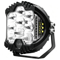 Feux de travail LED JHS à 3 éclairages latéraux 5/7/9 pouces, feux antibrouillard tout-terrain 12V 3000-5000LM pour camion, SUV, 4x4