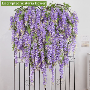 <span class=keywords><strong>Fiori</strong></span> Artificiali di Glicine a 5 Rami, Nuovo Design per Decorazioni Natalizie, Capodanno, Matrimoni, Casa e Hotel - Product Image 2