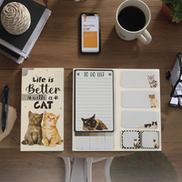 Ensemble de notes autocollantes personnalisées avec étui |   Bloc-notes créatif multicolore combiné |   Ensemble de papeterie de bureau moderne