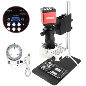 Microscope with 130X Lens High Quality HD VGA Camera LED Light for PCB Repair and Lab