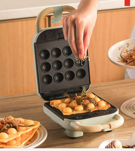 Machine à petit-déjeuner multifonctionnelle : <span class=keywords><strong>Mini</strong></span>-<span class=keywords><strong>grille</strong></span>-sandwich électrique, gaufrier et <span class=keywords><strong>four</strong></span> domestique avec moules - Product Image 5