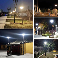 Lampe solaire de rue de haute qualité IP65 étanche, kit de panneau LED extérieur avec poteau de 3 m pour jardin, lampadaire de golf, éclairage solaire
