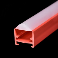 Profilés en plastique extrudé Co profilé en polycarbonate pour lumière led canal en U en plastique pour bandes d'éclairage led