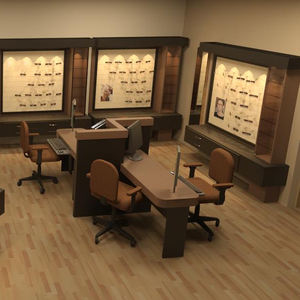 تصميم متجر بصريات خشبي لحامل عرض النظارات الشمسية، خزانة عرض مخصصة لرف متجر النظارات، وديكور عرض النظارات - Product Image 6