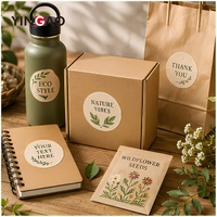 Pegatinas de Vinilo Resistentes al Agua y a los Arañazos con Diseño de Hojas y Flores Botánicas, para Cajas de Regalo Personalizadas, Pegatinas de Embalaje Yingao