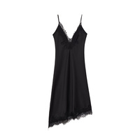 Vente en gros transfrontalière de vêtements féminins pour le commerce extérieur – Nouvelle robe d'été 2025 vintage en dentelle effet satiné à bretelles, à pois, taille haute