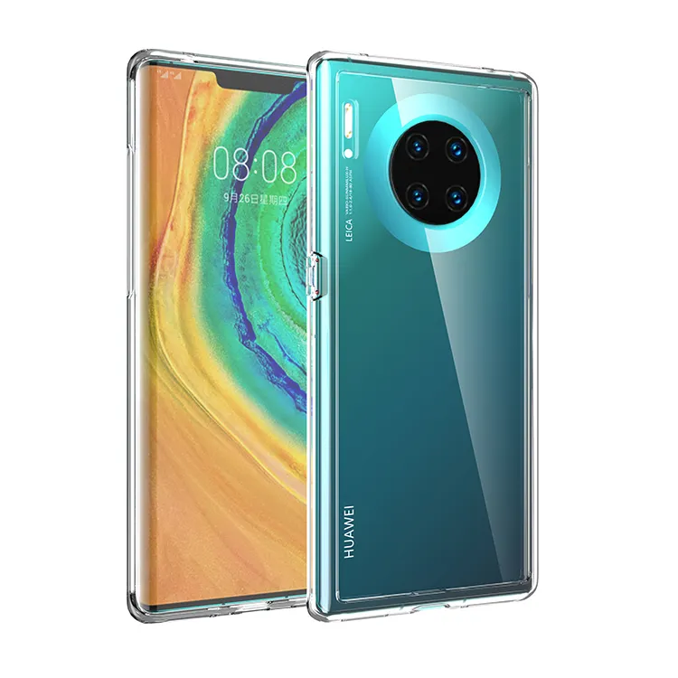 Tschick For Huawei Mate 30 30 Pro P Smart Z P30 P20Lite電話ケースクリスタルインビジブルハードPCカバークリアプロテクトバックシェル