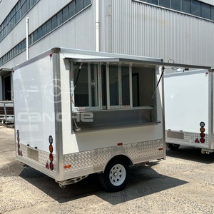 Camion de restauration mobile en acier inoxydable de style européen, pour café, crêpes, glaces, restauration rapide de rue - Product Image 4