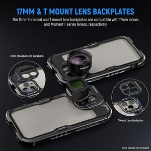 NEEWER PA044 Gen 2 Cage pour téléphone pour <span class=keywords><strong>iPhone</strong></span> 15 Pro Max, Rig vidéo à dégagement rapide avec adaptateur de filtre 67mm, <span class=keywords><strong>Stabilisateur</strong></span> Vlog en aluminium - Product Image 6