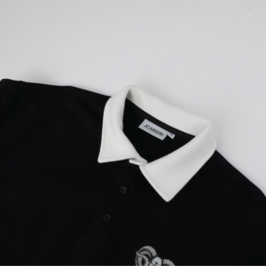 Maniche lunghe Casual da <span class=keywords><strong>uomo</strong></span> a maglia per <span class=keywords><strong>Polo</strong></span> con colletto a contrasto con stampa digitale - Product Image 3