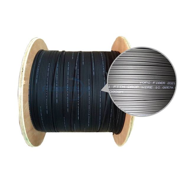 1Core FTTH Fiber Optic Cable Outdoor Drop Cable With 3 Steel Wire