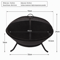 En promotion : Brasero d'extérieur rond en bois, antirouille, pour feu de bois, style moderne