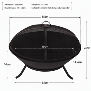 On Sale Rustproof Firepit Outdoor Wood Round Outdoor Fire Bowl Wood Burning Fire Pit Outdoor Fire Bowl Modern Style Fire Pit - Product Image 3