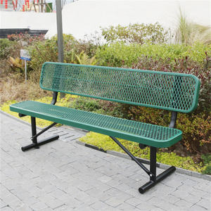 Banco de Acero Termoplástico para Exteriores de 150 cm, 180 cm, 244 cm, Asiento de Banco para Parque Público, Asientos para Jardín, Patio, Banco Metálico Moderno - Product Image 3
