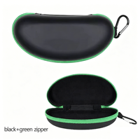 Étui à lunettes de soleil et à lunettes de vue rectangulaire en plastique imperméable XUZE ZC-525 avec rangement rigide en EVA à fermeture éclair et clip pour sac à dos