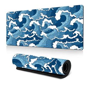 Vente chaude japonais Anime dessin animé mignon <span class=keywords><strong>jeu</strong></span> tapis de souris <span class=keywords><strong>Kanagawa</strong></span> géant vague clavier Pad bord cousu 900x400mm Base en caoutchouc étendue - Product Image 5