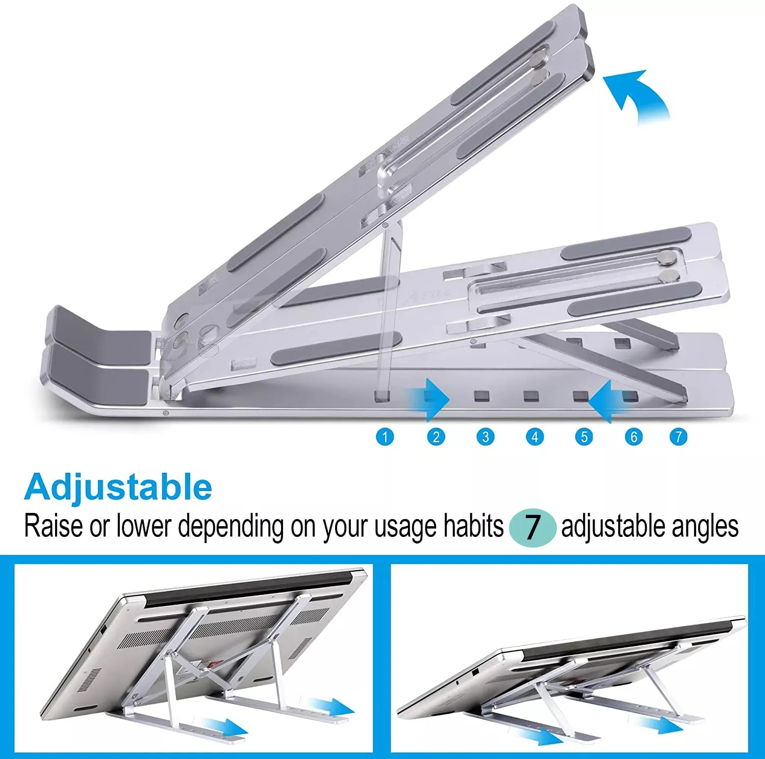 XYX, gran oferta, portátil, plegable, aleación de aluminio, soporte para ordenador portátil, altura ajustable, soporte para ordenador portátil