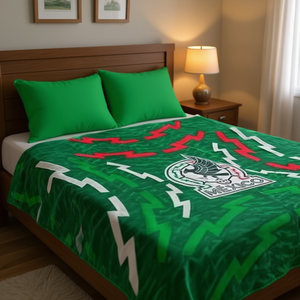 Manta Ultra Suave de Microfibra con Diseño del Equipo de México, para Todas las Temporadas, Tamaño Individual/Matrimonial - Product Image 2