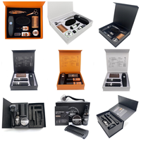 Ensemble de peignes à rasoir en titane pour hommes, étiquette personnalisée, rouleau en titane naturel Srpay, baume Oi, soins de la barbe, brosse de toilettage, Kit de croissance pour hommes