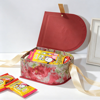 Boîte cadeau portable pour mariage, motif Jardin de Monet, emballage souvenir avec ruban et nœud, emballage haut de gamme pour la Saint-Valentin, fabricant en gros
