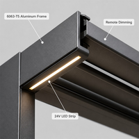 Pergola en aluminium avec éclairage LED et lames orientables pour salon extérieur moderne