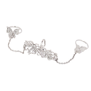 Butterfly Hollow Vine CZ Cocktail <b>Ring</b> Women's Party Jewelry Adjustable Finger <b>Ring</b> - Product Image 5