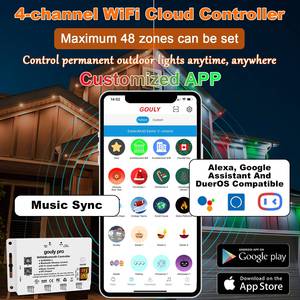 Thường trực kỳ nghỉ đèn RGBW 12V 24V LED điểm ảnh Ánh sáng âm nhạc Sync IP68 ngoài trời vĩnh viễn đèn giáng sinh với theo dõi - Product Image 2