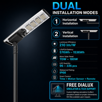 Lampadaire Solaire avec Caméra 100W 150W 200W en option, Surveillance de Sécurité CCTV, Boîtier en Aluminium, pour Route et Rue Urbaine