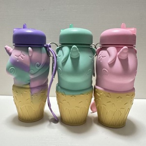 Fashion Flexible Cartoon Water Bottle Children's Creative Portable Silicone Water <b>Cup</b> Outdoor Sports <b>Kettle</b> for Travel Tour - Product Image 5