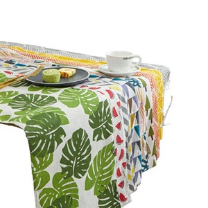 Caminos de Mesa y Manteles Modernos HY2 de Poliéster/Algodón Tejido - Reutilizables y Duraderos para Mesas de Comedor en el Hogar o Fiestas - Product Image 1