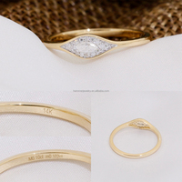 Verlobungsring 14K Massivgold Marquise-Schliff Moissanit-Ring Klassischer Geometrischer Ring Maßgefertigter Schmuck für Frauen Geschenk