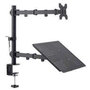 Dual Monitor Mount Support Arm Computer Stand Portable Folding Flexible Laptop <b>Bracket</b> Stand Laptop Support - Product Image 3