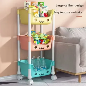 Ensemble de meubles d'organisation de la maison pour enfants étagère avec chariots à tiroirs pour vêtements livres jouets-supports de rangement pour bébés et adolescents - Product Image 3