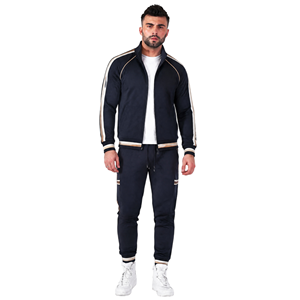 Ensemble de survêtement de sport pour homme, taille plus, style streetwear, en coton/élasthanne tricoté à séchage rapide, avec logo personnalisé du fabricant - Product Image 4