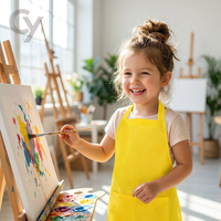 Tablier pour enfants en non-tissé imprimé numérique motif dessin animé, pour peinture et cuisine, avec logo personnalisé, imperméable, type blouse de protection artistique