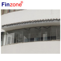 Ventana de Balcón Plegable de Vidrio sin Marco y Elegante