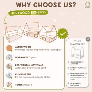 <span class=keywords><strong>Letto</strong></span> a terra in legno <span class=keywords><strong>Montessori</strong></span> scandinavo per bambini, misura King Size, telaio basso, vernice a base d'acqua, non richiede rete a molle - Product Image 2