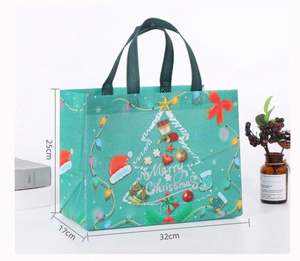 Bolsa de Compras Personalizada de Tela No Tejida con Logotipo Impreso, Bolsas Navideñas de Tela No Tejida, Bolsas de Regalo Coloridas y Ecológicas, Publicitarias - Product Image 5
