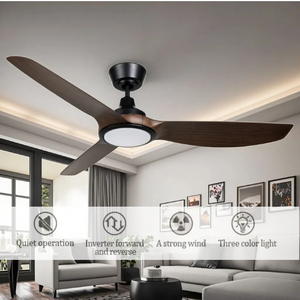 Ventiladores <span class=keywords><strong>de</strong></span> <span class=keywords><strong>Techo</strong></span> LED Modernos y Silenciosos <span class=keywords><strong>de</strong></span> Gran Tamaño <span class=keywords><strong>con</strong></span> 3 Aspas <span class=keywords><strong>de</strong></span> ABS y Mando a Distancia Motor DC para Sala <span class=keywords><strong>de</strong></span> Estar y Oficina en Casa - Product Image 4