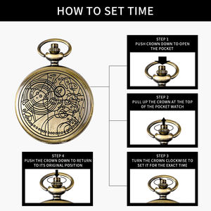 <span class=keywords><strong>Dr</strong></span> <span class=keywords><strong>who</strong></span> película tema diseño aleación COLLAR COLGANTE y caja de regalo novedad relojes de bolsillo de cuarzo con cadena - Product Image 6