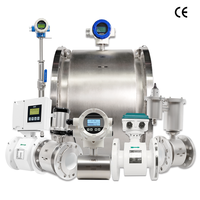 Medidor de Flujo Electromagnético de Acero Inoxidable 0.5% RS485 Modbus 4-20mA, Medidor de Flujo Magnético DN15-DN3000 para Aguas Residuales y Químicos OEM