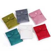 Bijoux en velours enveloppes pochettes sac pour cadeau avec bouton pochette personnalisée pour bijoux