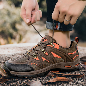 Chaussures de randonnée pour hommes, bout rond, tige synthétique, doublure en mesh, semelle extérieure en caoutchouc antidérapante, toutes saisons, semelle intermédiaire en EVA, randonnée en plein air - Product Image 2