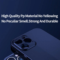 Coque de téléphone antichoc en PP pour iPhone 16 15 14 13 12 11 Pro Max 17 Air ultra fine couleur bonbon mat