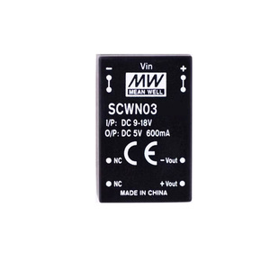MEAN WELL SCWN03B-05 DC-DC 변환기, 24V 18-36V 입력, 600mA, 3W 고효율 82%, DIP 패키지, 야외 및 산업용 - Product Image 2