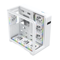 Casing Gaming PC kosong OEM ODM kustom Casing komputer grosir kabinet ATX Panel depan Panel Digital Casing Gaming