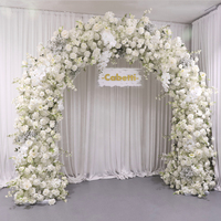 Fournitures de décoration de mariage Finest Florals, fond vert, arches, fleurs artificielles en rose, événements scéniques, arche de mariage, toile de fond de mariage