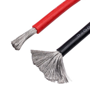6Awg <b>Soft</b> Silicone <b>Wire</b> Red Black Copper Conductor 30Vac 1000Vdc Thermoset Rubber Unshielded <b>Wire</b> Leads - Product Image 1
